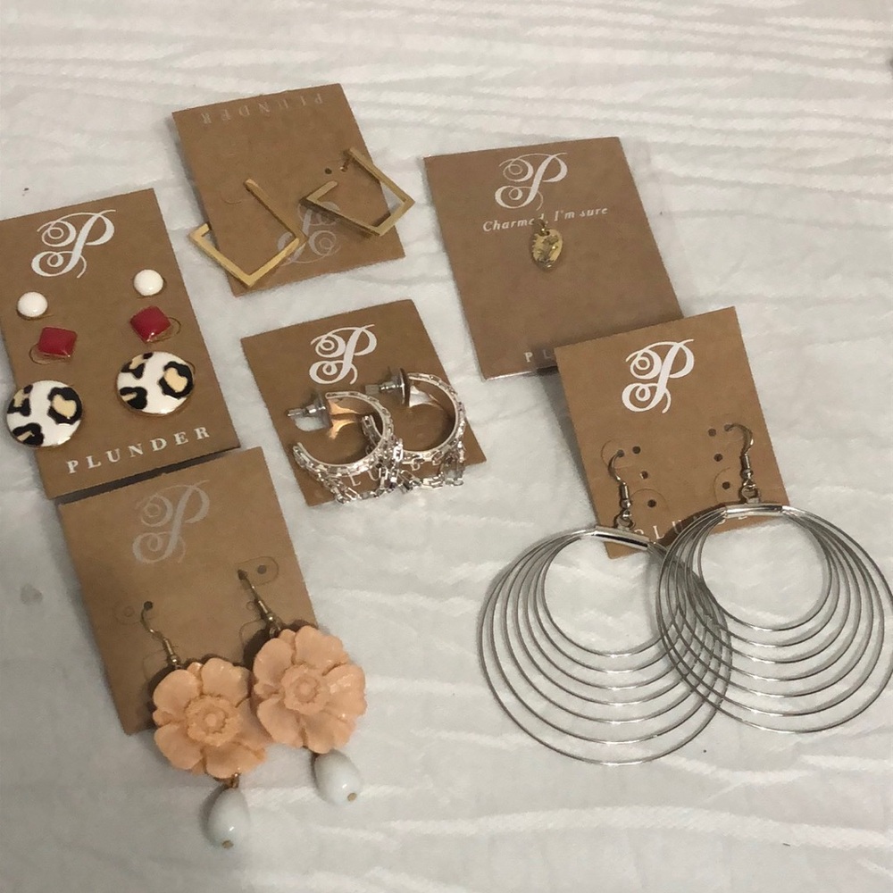 Plunder Earrings and Charm Bundle of 6